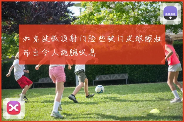 加克波弧顶射门险些破门皮球擦柱而出令人扼腕叹息